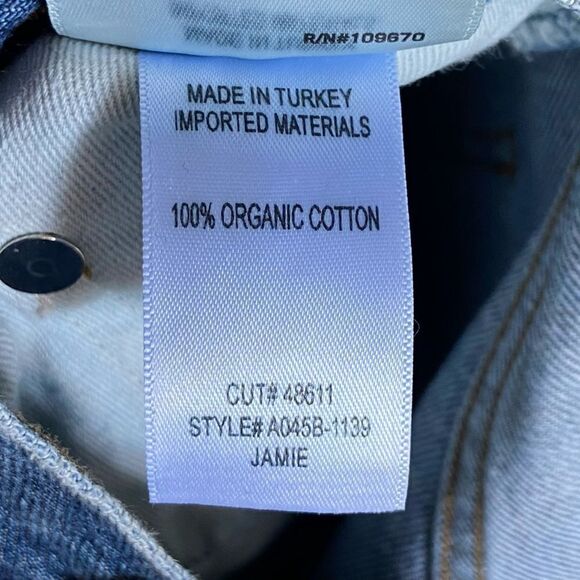 Agolde Jamie Blue Jeans Crop High Rise Straight Leg Size 24 - Picture 10 of 11